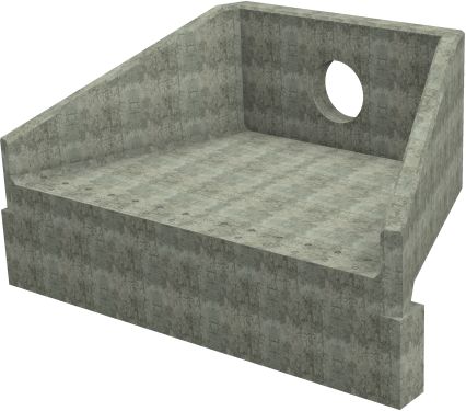 SFA20 A Headwall - 525mm ID pipe - 225mm Invert Level + 650 x 300mm Toe render