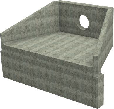 SFA20 A Headwall - 525mm ID pipe - 225mm Invert Level + 950 x 300mm Toe render