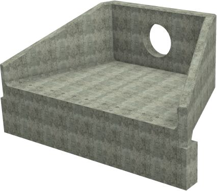 SFA20 A Headwall - 600mm ID pipe - 225mm Invert Level + 650 x 300mm Toe render