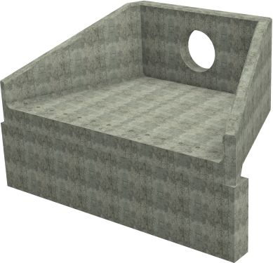 SFA20 A Headwall - 600mm ID pipe - 225mm Invert Level + 950 x 300mm Toe render