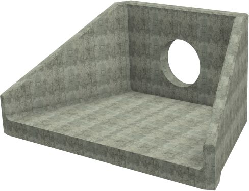 SFA20 B Headwall - 750mm ID pipe - 225mm Invert Level render