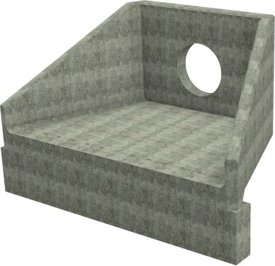 SFA20 B Headwall - 750mm ID pipe - 225mm Invert Level + 650 x 300mm Toe render