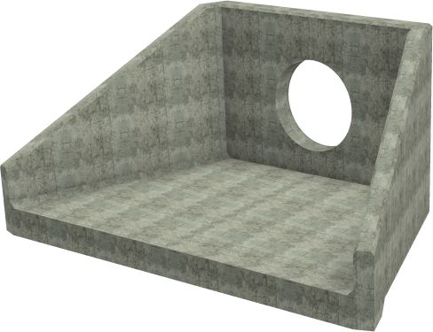 SFA20 B Headwall - 825mm ID pipe - 225mm Invert Level render