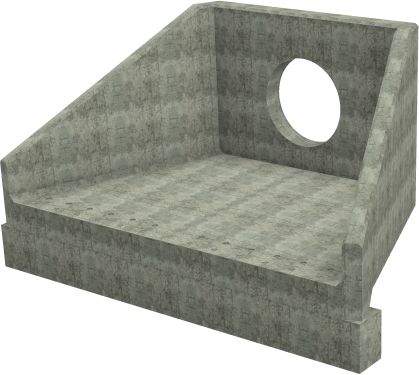 SFA20 B Headwall - 825mm ID pipe - 225mm Invert Level + 400 x 300mm Toe render