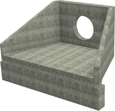 SFA20 B Headwall - 825mm ID pipe - 225mm Invert Level + 650 x 300mm Toe render