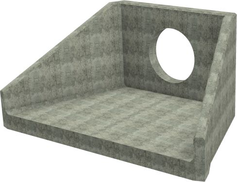 SFA20 B Headwall - 900mm ID pipe - 225mm Invert Level render