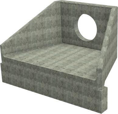 SFA20 B Headwall - 900mm ID pipe - 225mm Invert Level + 650 x 300mm Toe render