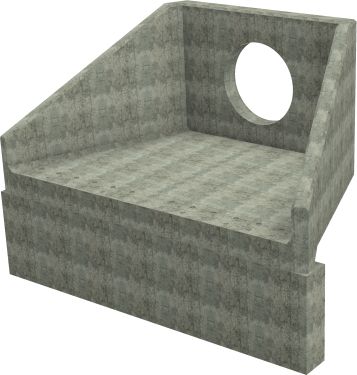 SFA20 B Headwall - 900mm ID pipe - 225mm Invert Level + 950 x 300mm Toe render