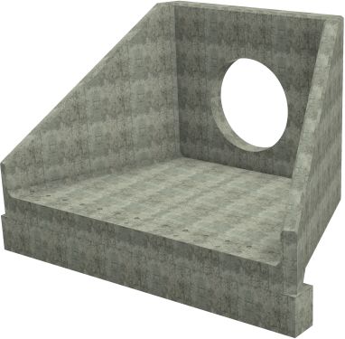 SFA20 C Headwall - 1050mm ID pipe - 225mm Invert Level + 400 x 300mm Toe render