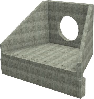 SFA20 C Headwall - 1050mm ID pipe - 225mm Invert Level + 650 x 300mm Toe render