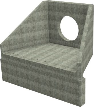 SFA20 C Headwall - 1050mm ID pipe - 225mm Invert Level + 950 x 300mm Toe render