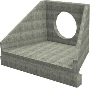 SFA20 C Headwall - 1200mm ID pipe - 225mm Invert Level + 400 x 300mm Toe render