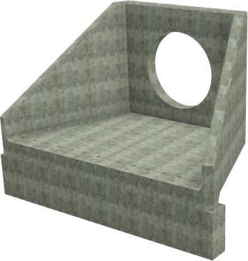 SFA20 C Headwall - 1200mm ID pipe - 225mm Invert Level + 650 x 300mm Toe render