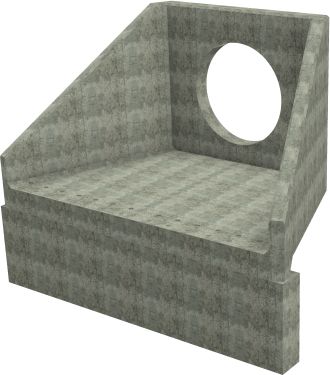 SFA20 C Headwall - 1200mm ID pipe - 225mm Invert Level + 950 x 300mm Toe render