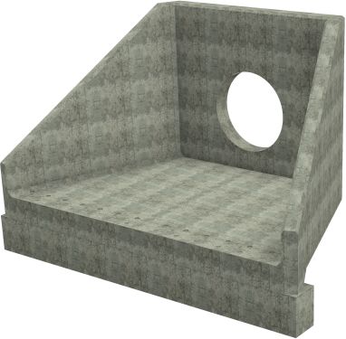 SFA20 C Headwall - 900mm ID pipe - 225mm Invert Level + 400 x 300mm Toe render