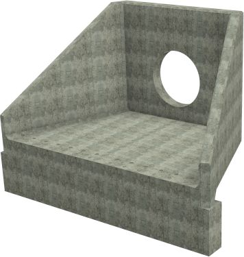 SFA20 C Headwall - 900mm ID pipe - 225mm Invert Level + 650 x 300mm Toe render