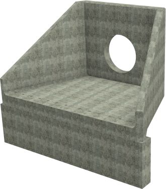 SFA20 C Headwall - 900mm ID pipe - 225mm Invert Level + 950 x 300mm Toe render