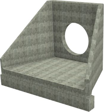 SFA20 D Headwall - 1200mm ID pipe - 225mm Invert Level + 400 x 300mm Toe render