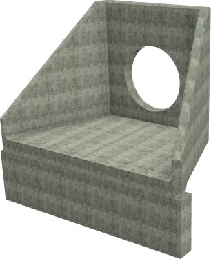 SFA20 D Headwall - 1200mm ID pipe - 225mm Invert Level + 950 x 300mm Toe render