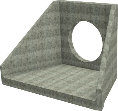 SFA20 D Headwall - 1350mm ID pipe - 225mm Invert Level render