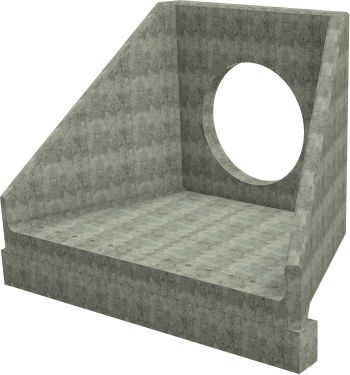 SFA20 D Headwall - 1350mm ID pipe - 225mm Invert Level + 400 x 300mm Toe render