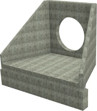 SFA20 D Headwall - 1350mm ID pipe - 225mm Invert Level + 650 x 300mm Toe render