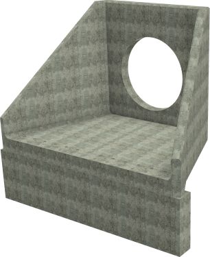 SFA20 D Headwall - 1350mm ID pipe - 225mm Invert Level + 950 x 300mm Toe render