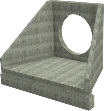 SFA20 D Headwall - 1500mm ID pipe - 225mm Invert Level + 400 x 300mm Toe render