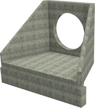 SFA20 D Headwall - 1500mm ID pipe - 225mm Invert Level + 650 x 300mm Toe render