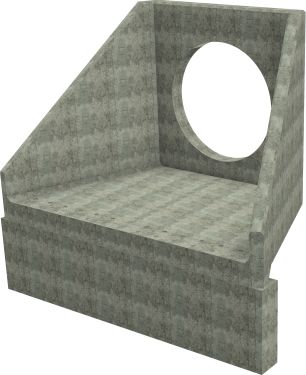 SFA20 D Headwall - 1500mm ID pipe - 225mm Invert Level + 950 x 300mm Toe render