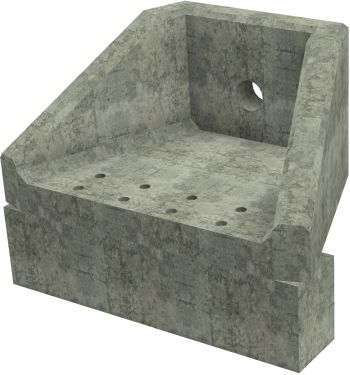 SFA6 A Headwall - 150mm ID pipe - 150mm Invert Level + 400 x 300mm Toe render