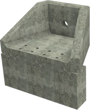 SFA6 A Headwall - 150mm ID pipe - 150mm Invert Level + 650 x 300mm Toe render