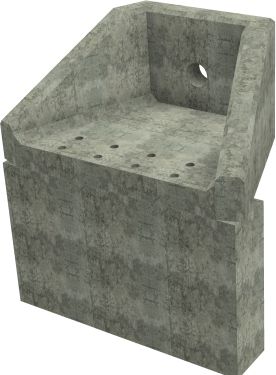 SFA6 A Headwall - 150mm ID pipe - 150mm Invert Level + 950 x 300mm Toe render