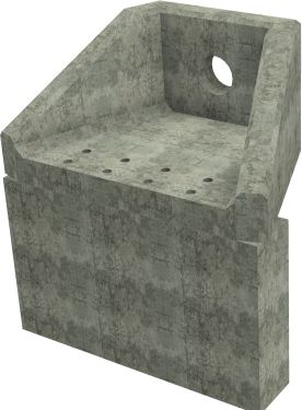 SFA6 A Headwall - 225mm ID pipe - 150mm Invert Level + 950 x 300mm Toe render