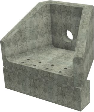 SFA6 B Headwall - 225mm ID pipe - 150mm Invert Level + 400 x 300mm Toe render