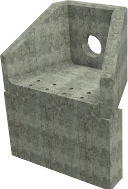 SFA6 B Headwall - 300mm ID pipe - 150mm Invert Level + 950 x 300mm Toe render