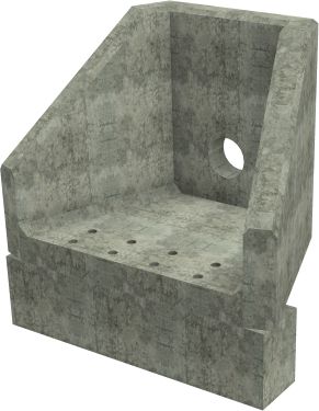 SFA6 C Headwall - 225mm ID pipe - 150mm Invert Level + 400 x 300mm Toe render