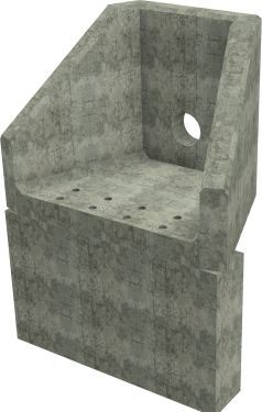 SFA6 C Headwall - 225mm ID pipe - 150mm Invert Level + 950 x 300mm Toe render