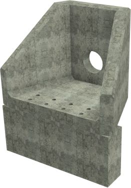 SFA6 C Headwall - 300mm ID pipe - 150mm Invert Level + 650 x 300mm Toe render