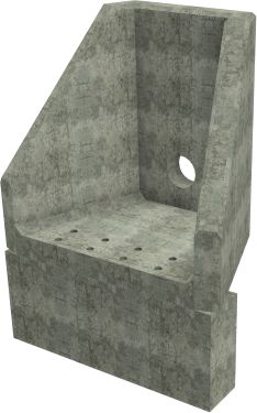 SFA6 D Headwall - 225mm ID pipe - 150mm Invert Level + 650 x 300mm Toe render