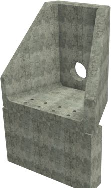 SFA6 D Headwall - 300mm ID pipe - 150mm Invert Level + 950 x 300mm Toe render