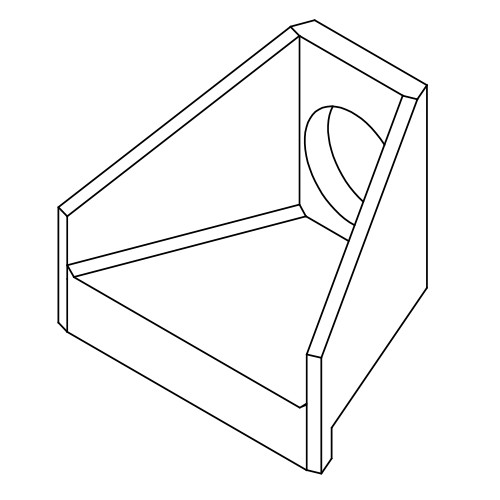 Splayed Wingwall Line Drawing